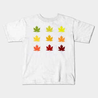 Colorful autumn leaves Kids T-Shirt